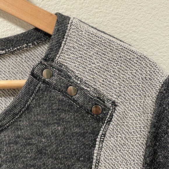 (NWT) STYLE & CO "Relaxed Chic", Textured Knit Top, French Terry, Gray - XL - Picture 3 of 10